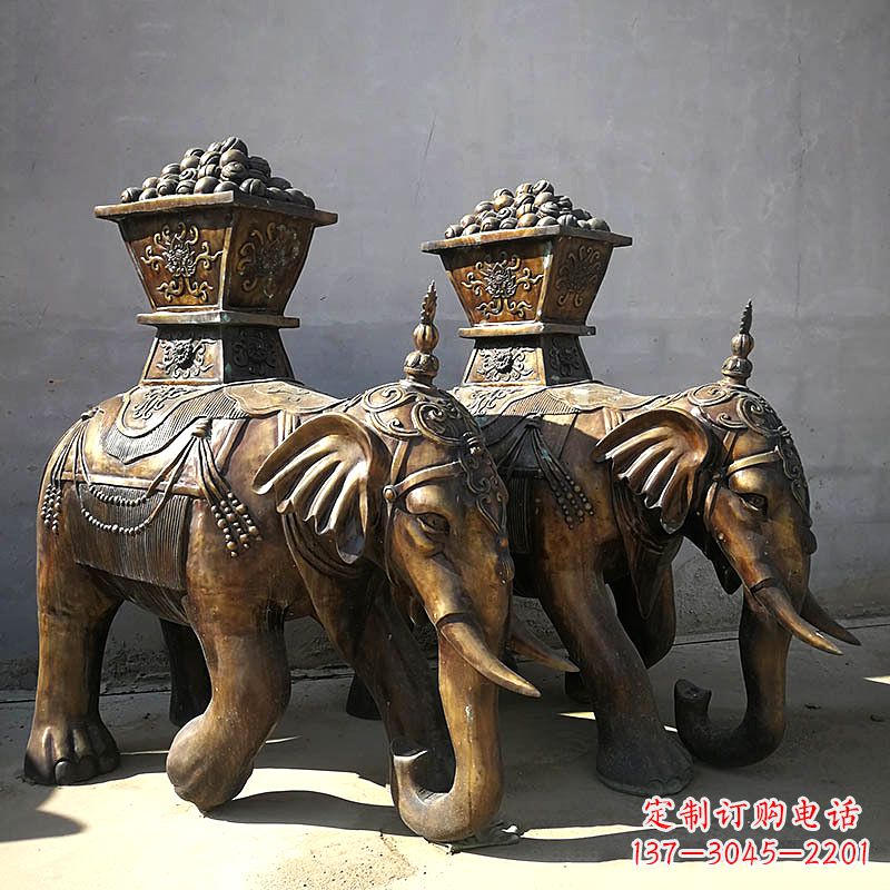 辽阳仿古大象铜雕