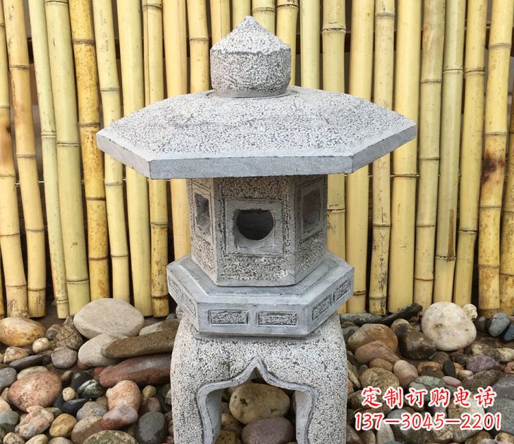辽阳仿古公园照明石灯笼石雕 (2)