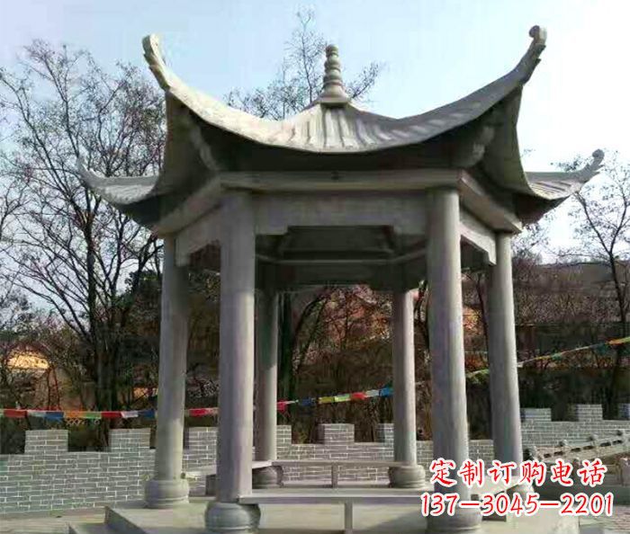 辽阳仿古六角凉亭石雕