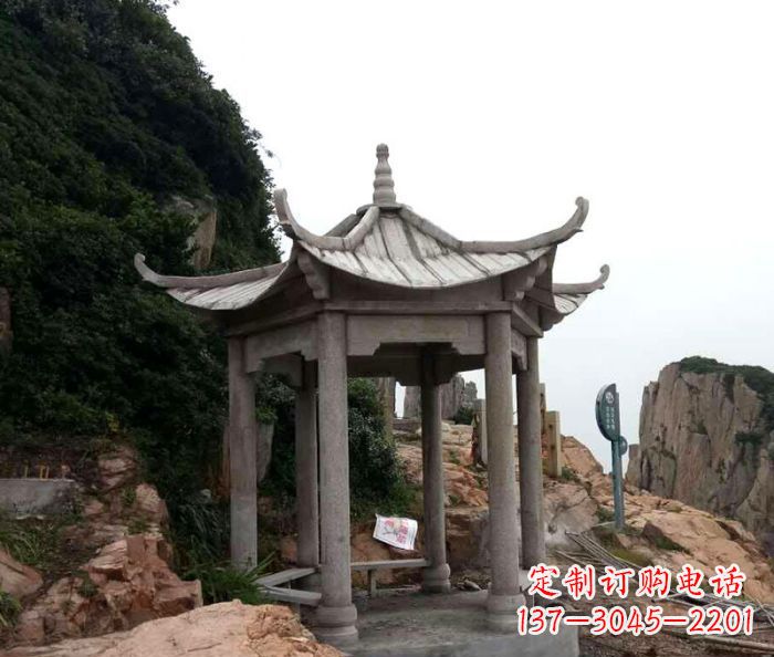 辽阳风格独特的仿古凉亭石雕