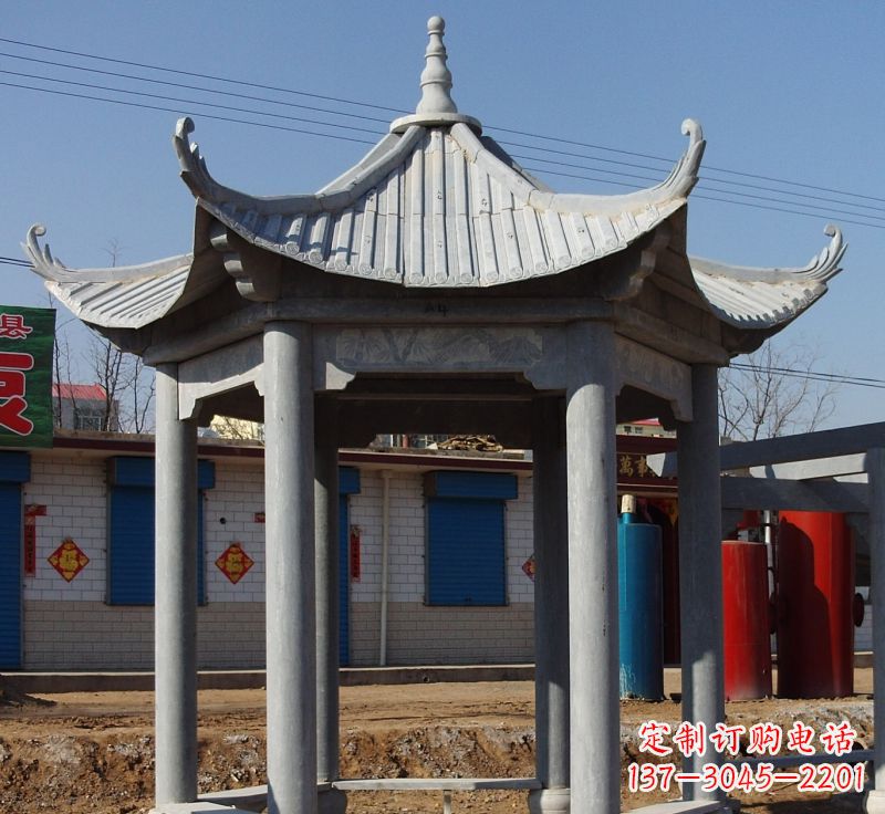 辽阳精美仿古石雕凉亭