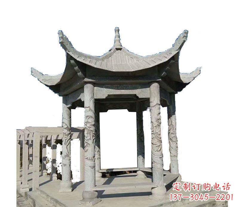 辽阳传统风格凉亭石雕