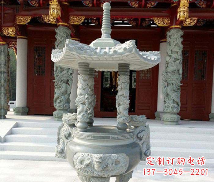 辽阳中国古典仿古龙浮雕香炉雕塑