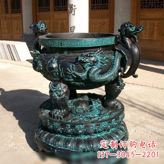 辽阳传统工艺青铜龙雕塑