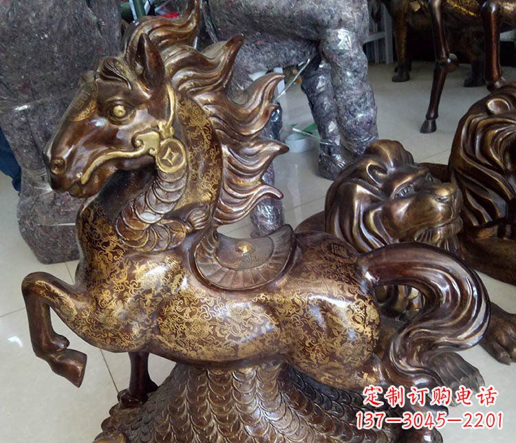 辽阳仿古雕塑马摆件