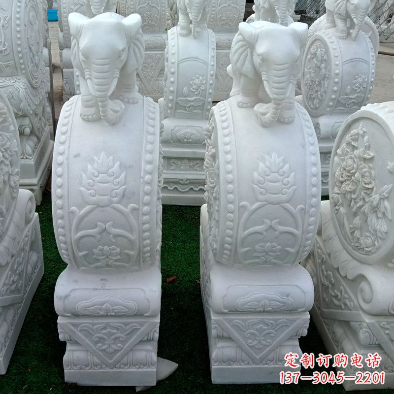辽阳仿古门墩石雕 抱鼓石仿古雕刻