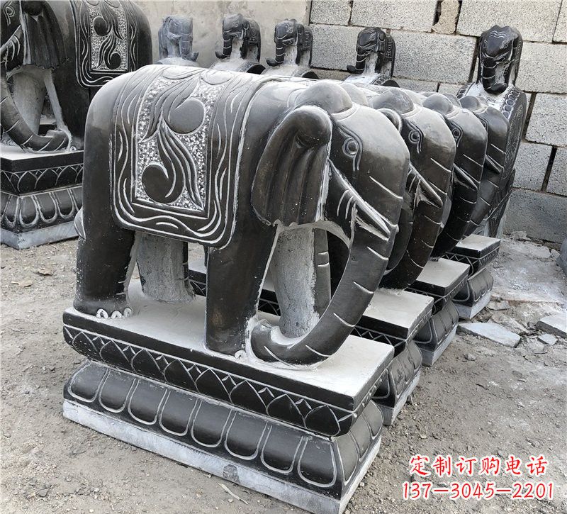 辽阳仿古青石制造大象雕塑
