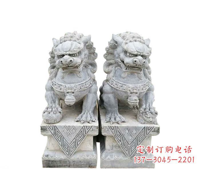 辽阳古典雄狮石雕