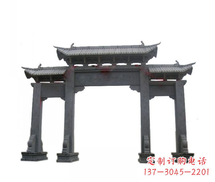 辽阳精美仿古牌坊石雕