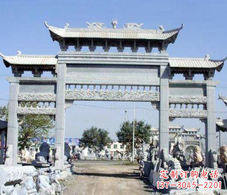 辽阳仿古牌坊石雕精美定制