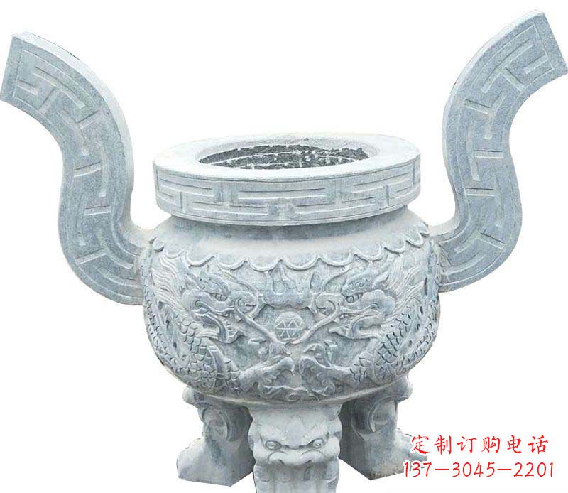 辽阳精美仿古香炉石雕