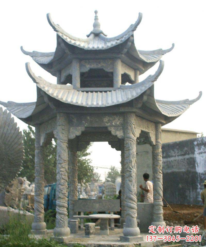 辽阳仿古石凉亭石雕
