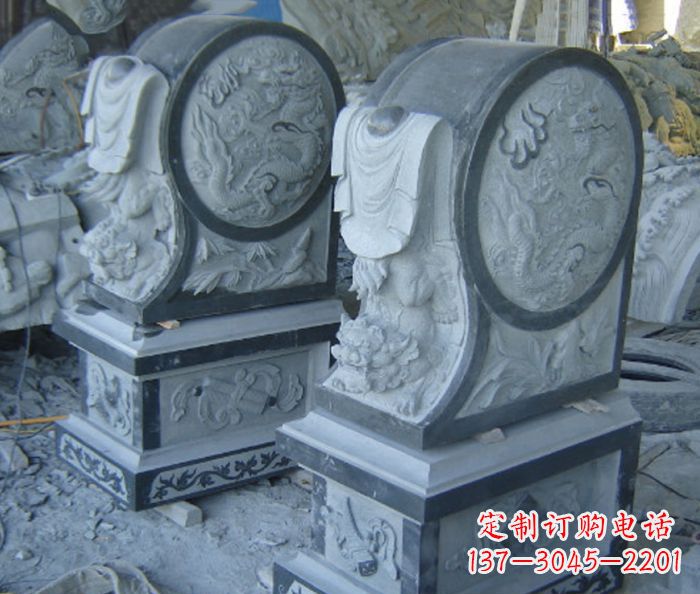 辽阳仿古石门墩招财抱鼓石