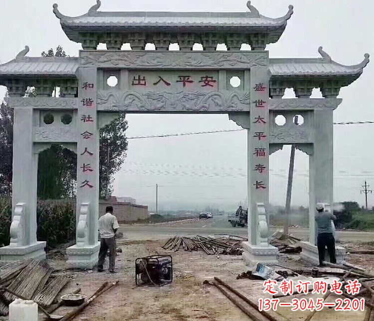 辽阳仿古石牌坊石雕