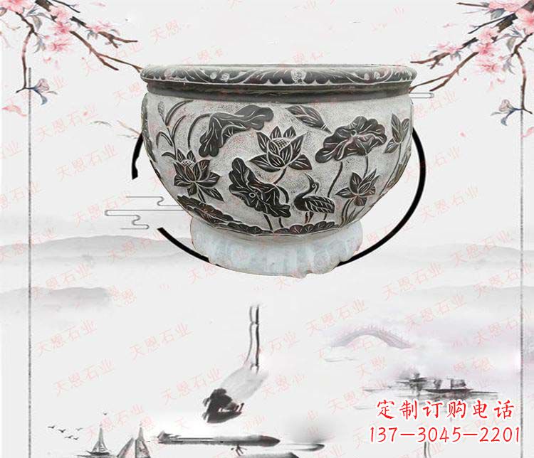 辽阳仿古石水缸石浮雕石雕,欧式古典设计