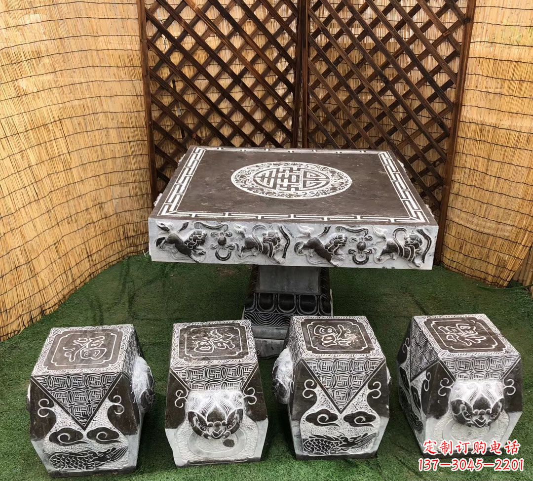 辽阳仿古石桌凳公园景观石雕