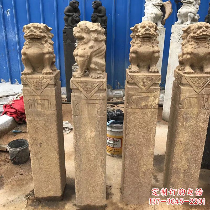 辽阳仿古拴马桩石雕塑——傅雕你的精美时光