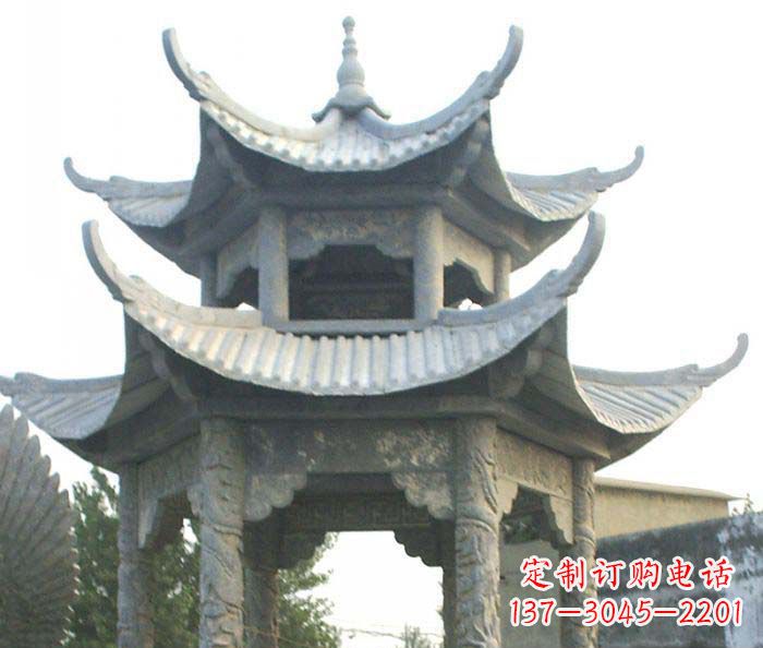 辽阳仿古双层石雕凉亭
