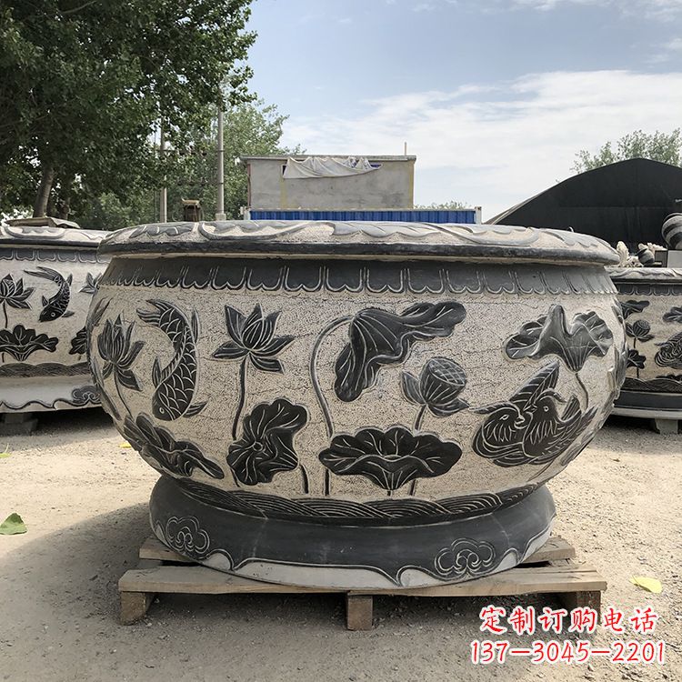 辽阳仿古鱼缸花盆摆件