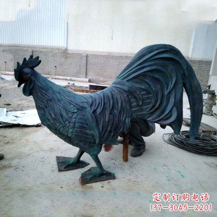 辽阳古典铜雕公鸡