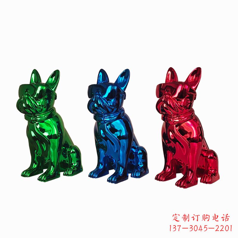 辽阳仿琉璃斗牛犬生肖狗雕塑