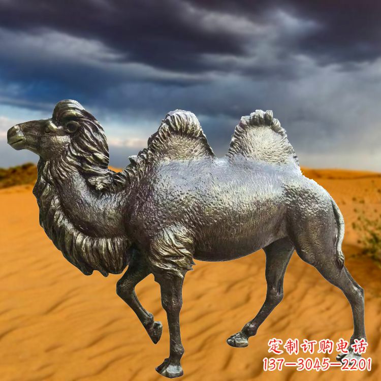 辽阳仿铜玻璃钢骆驼雕塑