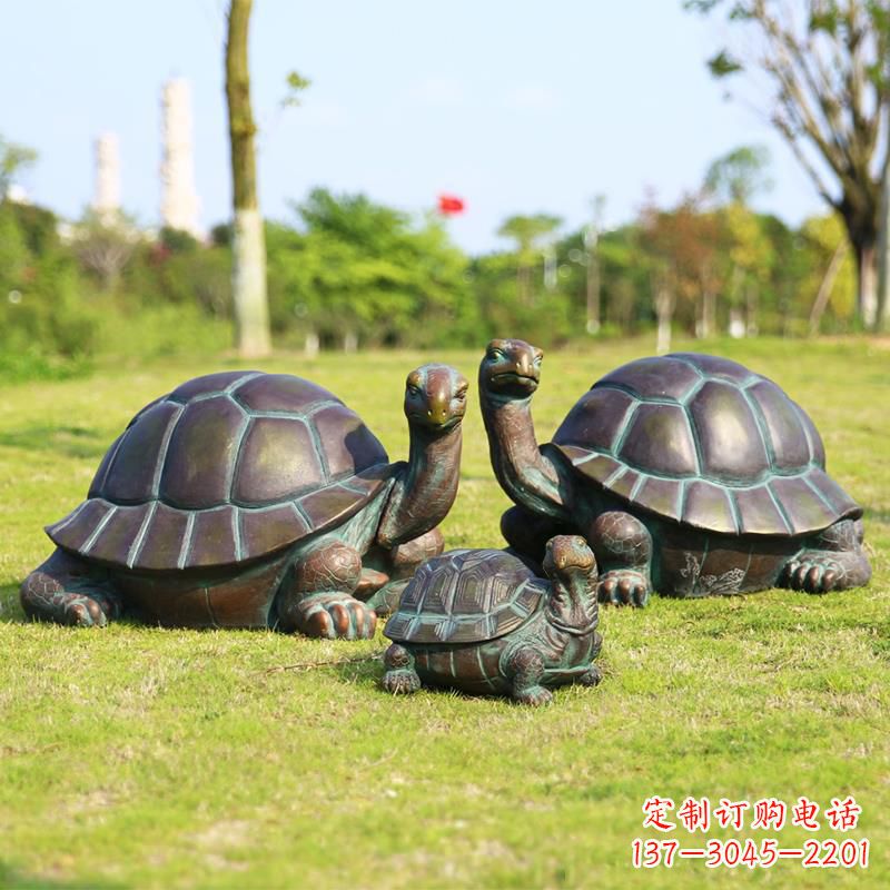 辽阳仿铜做工精美的乌龟雕塑摆件