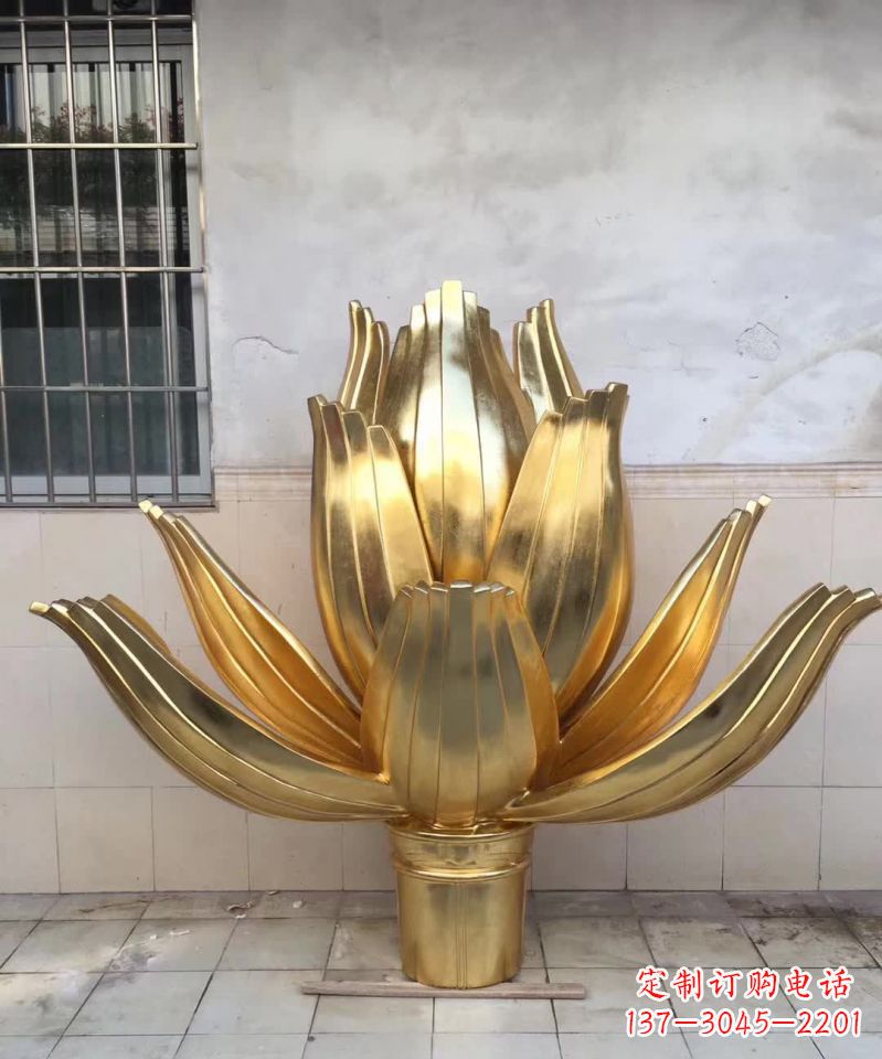 辽阳精美不锈钢荷花雕塑