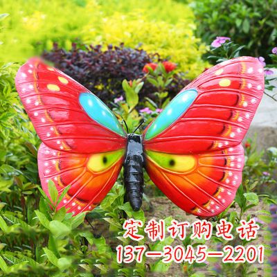 辽阳仿真蝴蝶_红色款35x65x42