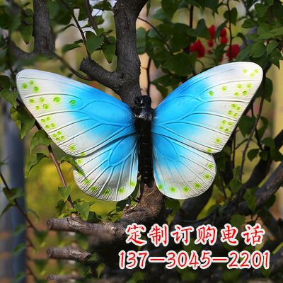 辽阳仿真蝴蝶_蓝白色款40x42x13