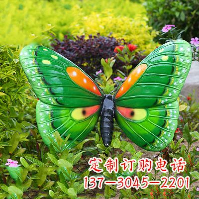 辽阳精致魅力的绿色蝴蝶雕塑