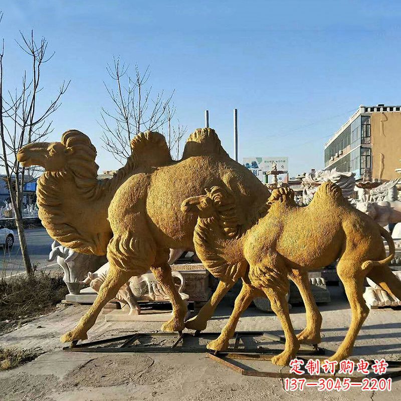 辽阳精美玻璃钢骆驼雕塑
