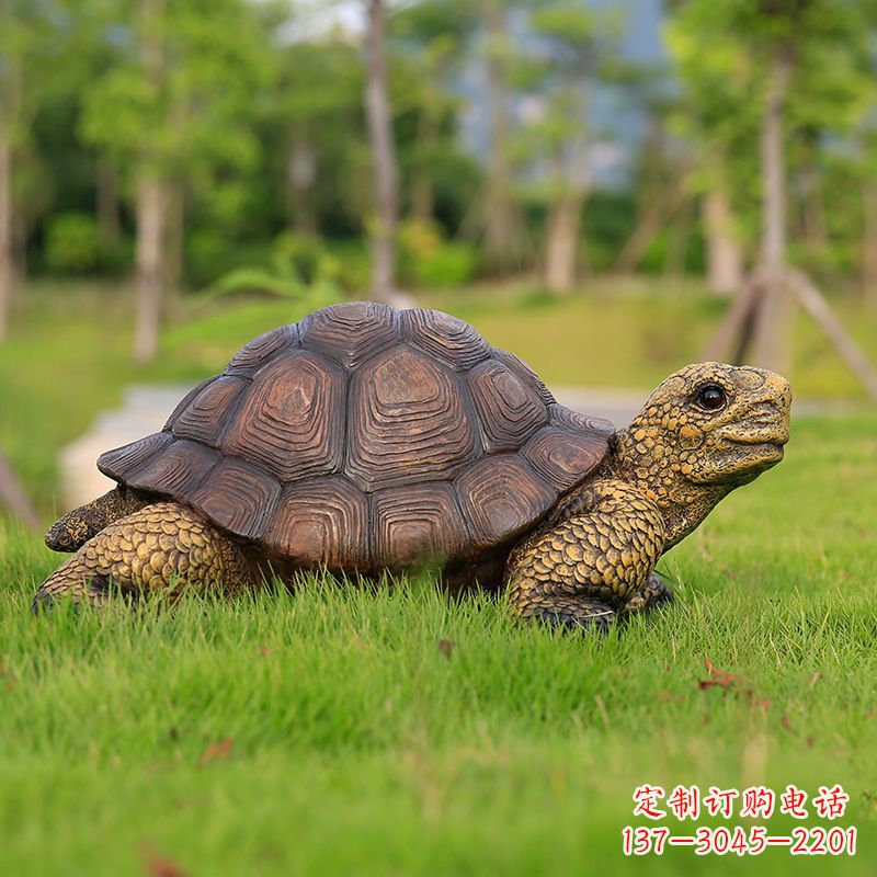 辽阳仿真乌龟-玻璃钢仿真动物雕塑草坪摆件