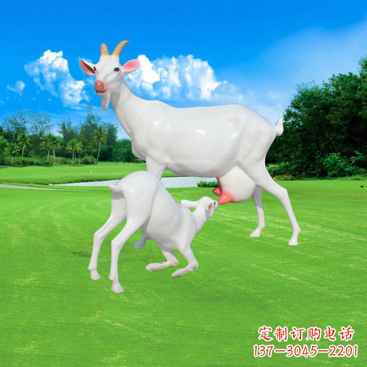 辽阳精美仿真羊羔羊跪乳雕塑
