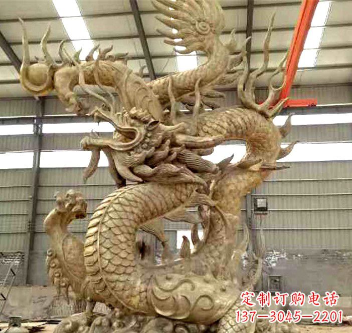 辽阳精美铜龙雕塑