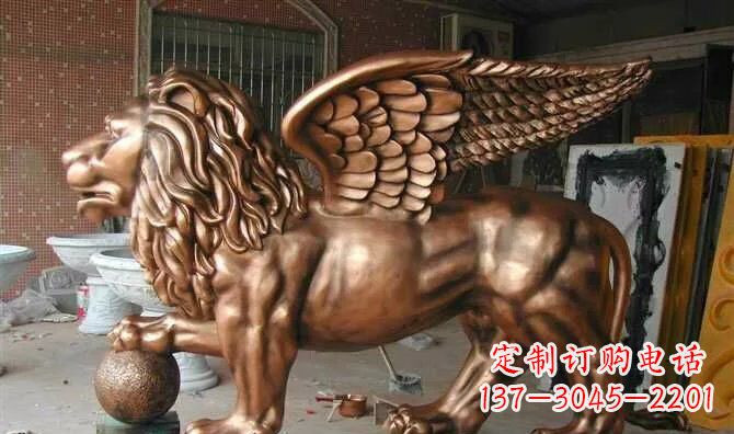 辽阳飞狮玻璃钢动物雕塑