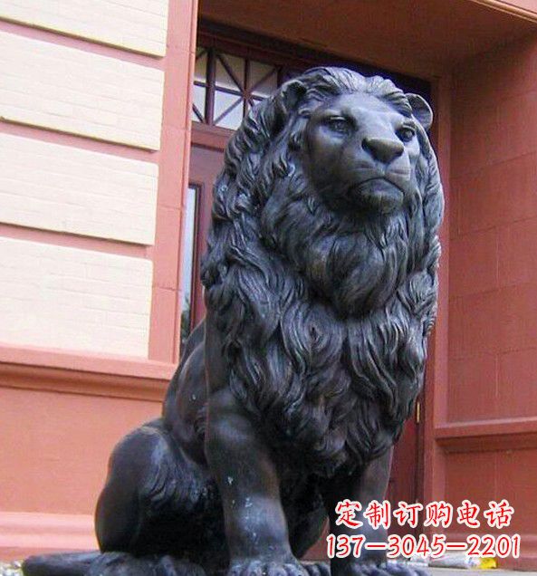 辽阳非洲狮子铜雕塑精美雕刻,精美绝伦