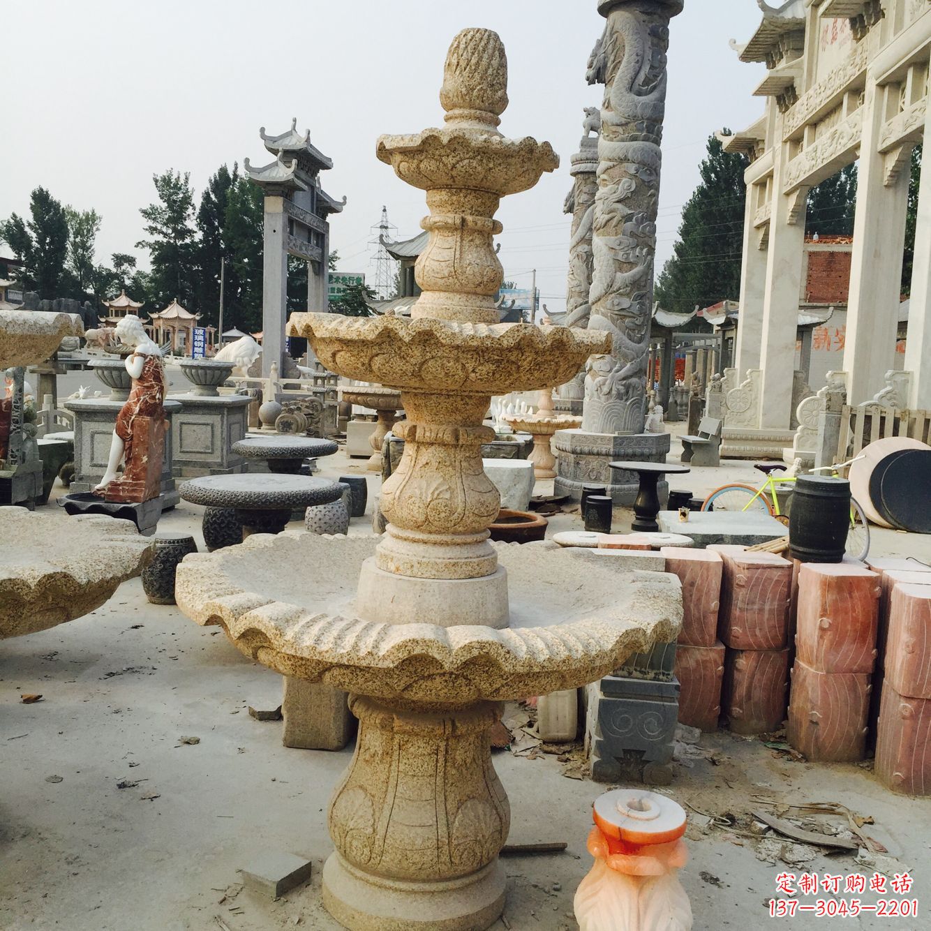 辽阳风水球喷泉 石雕