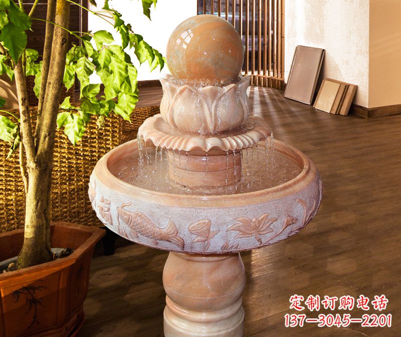 辽阳浑然天成的风水球石雕