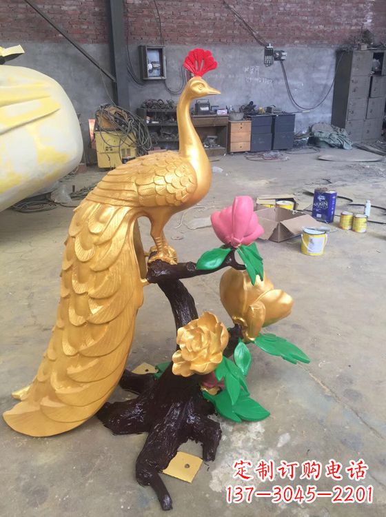 辽阳凤凰雕塑城市景观园林神兽百鸟之王铜雕