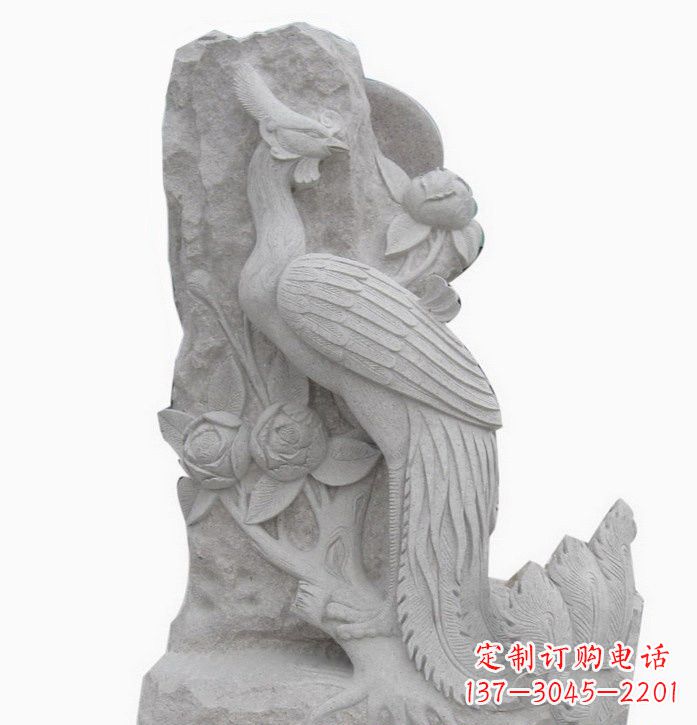 辽阳凤凰牡丹石雕222