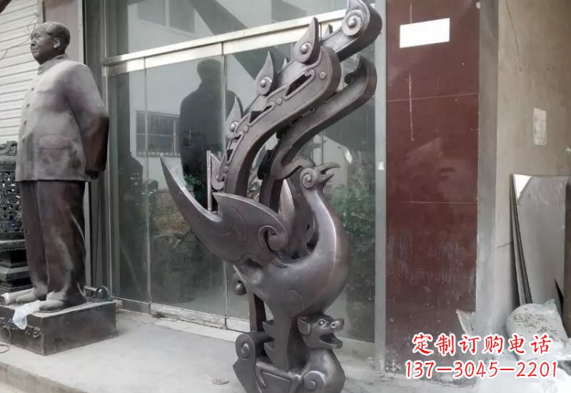 辽阳凤凰貔貅铜雕