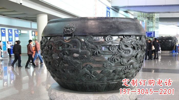 辽阳浮雕水缸龙广场景观雕塑