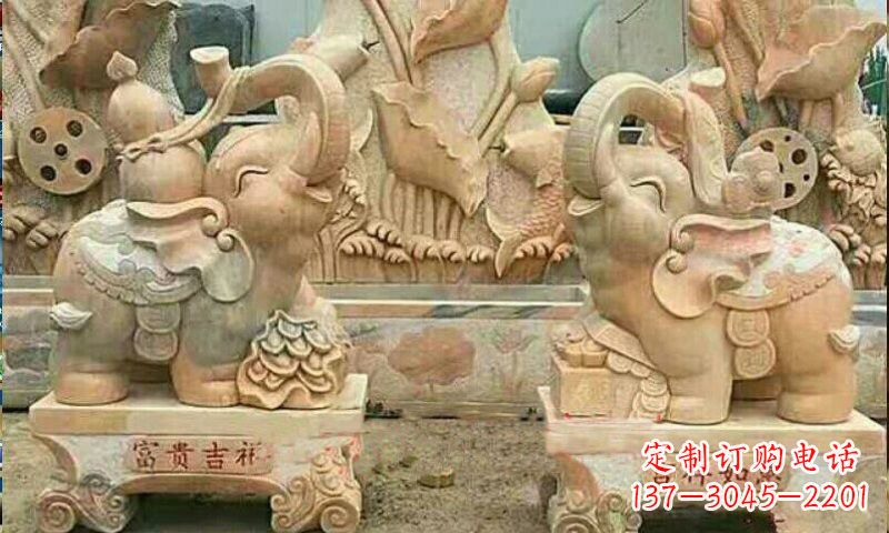 辽阳祥和典雅 富贵吉祥大象石雕