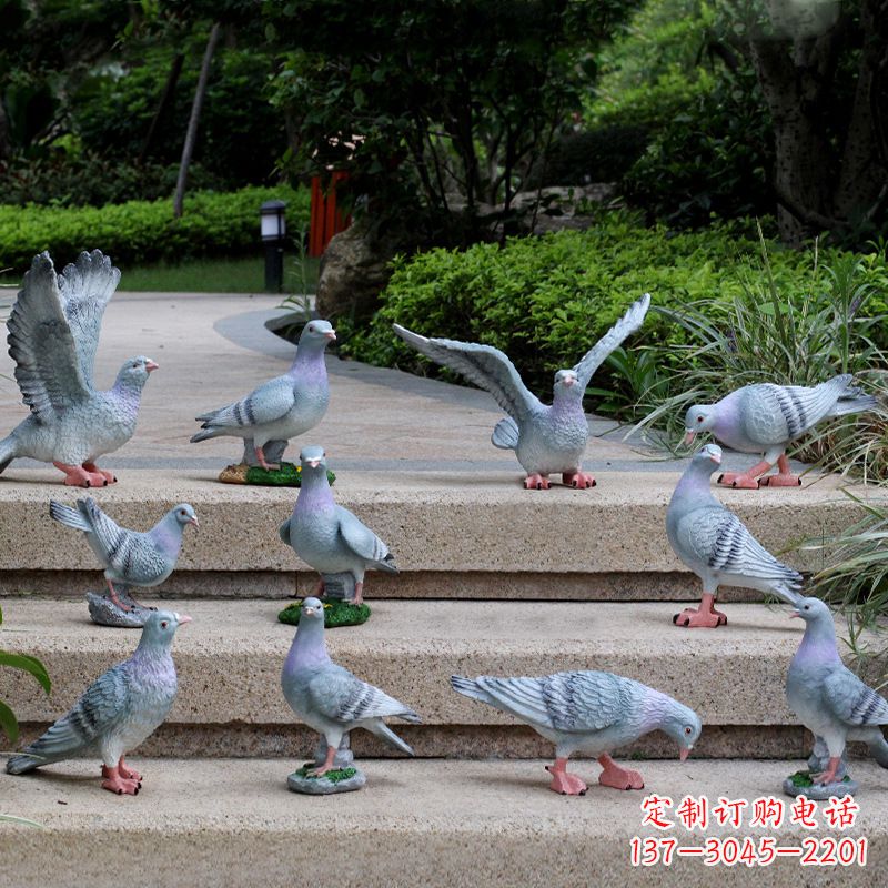 辽阳鸽子兔子猴子大象雕塑