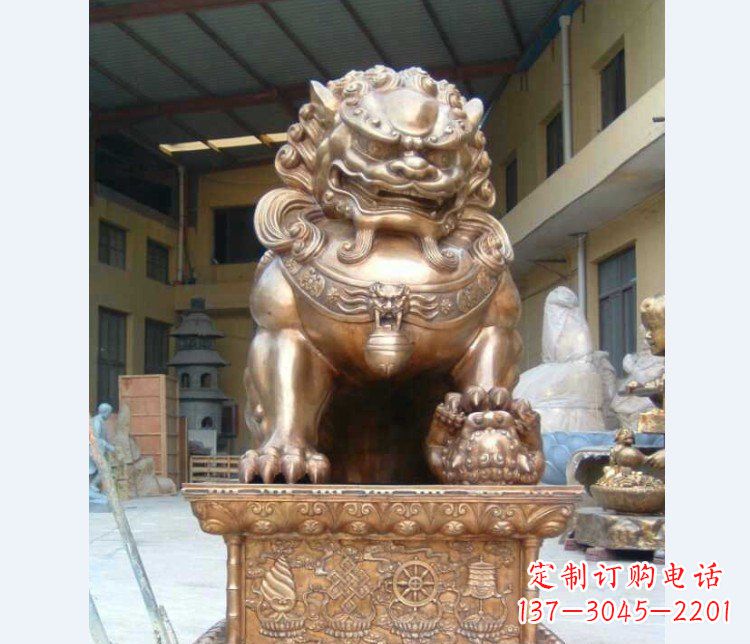 辽阳精致装饰型汇丰狮子铜雕塑