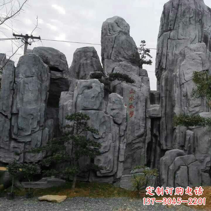 辽阳公园GRC塑石假山塑石
