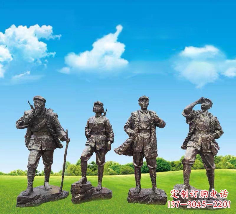 辽阳公园八路军战士铜雕
