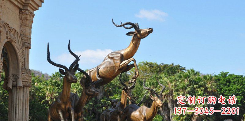 辽阳跃动的羚羊雕塑