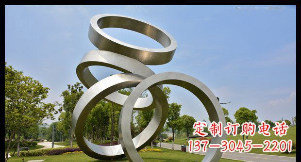 辽阳铭记匠心的不锈钢折叠圆环景观雕塑